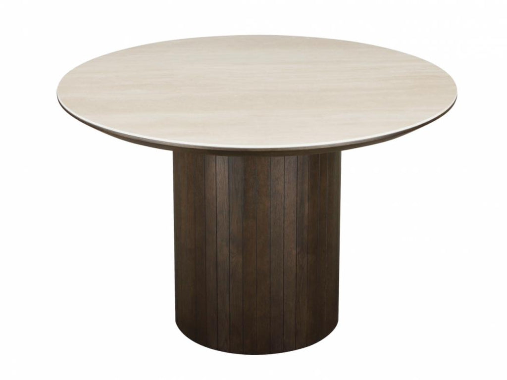 Sorrento Round Dining Table Bisque / Coffee