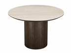 Sorrento Round Dining Table Bisque / Coffee