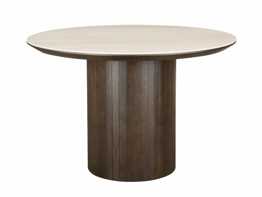 Sorrento Round Dining Table Bisque / Coffee