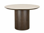 Sorrento Round Dining Table Bisque / Coffee