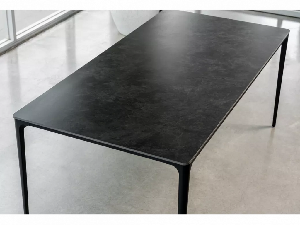 Magnate Dining Table Grey Stone Ceramic