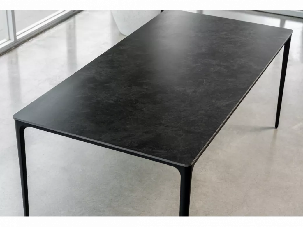 Magnate Dining Table Grey Stone Ceramic