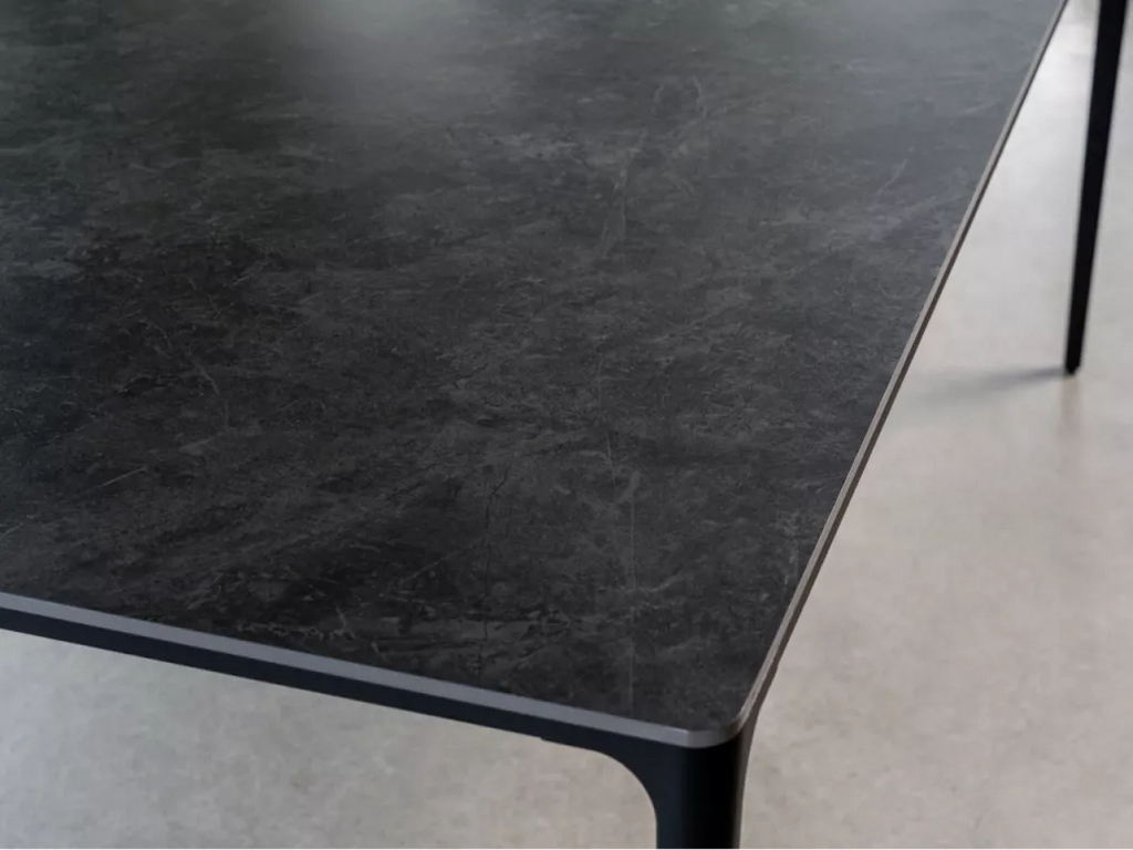 Magnate Dining Table Grey Stone Ceramic