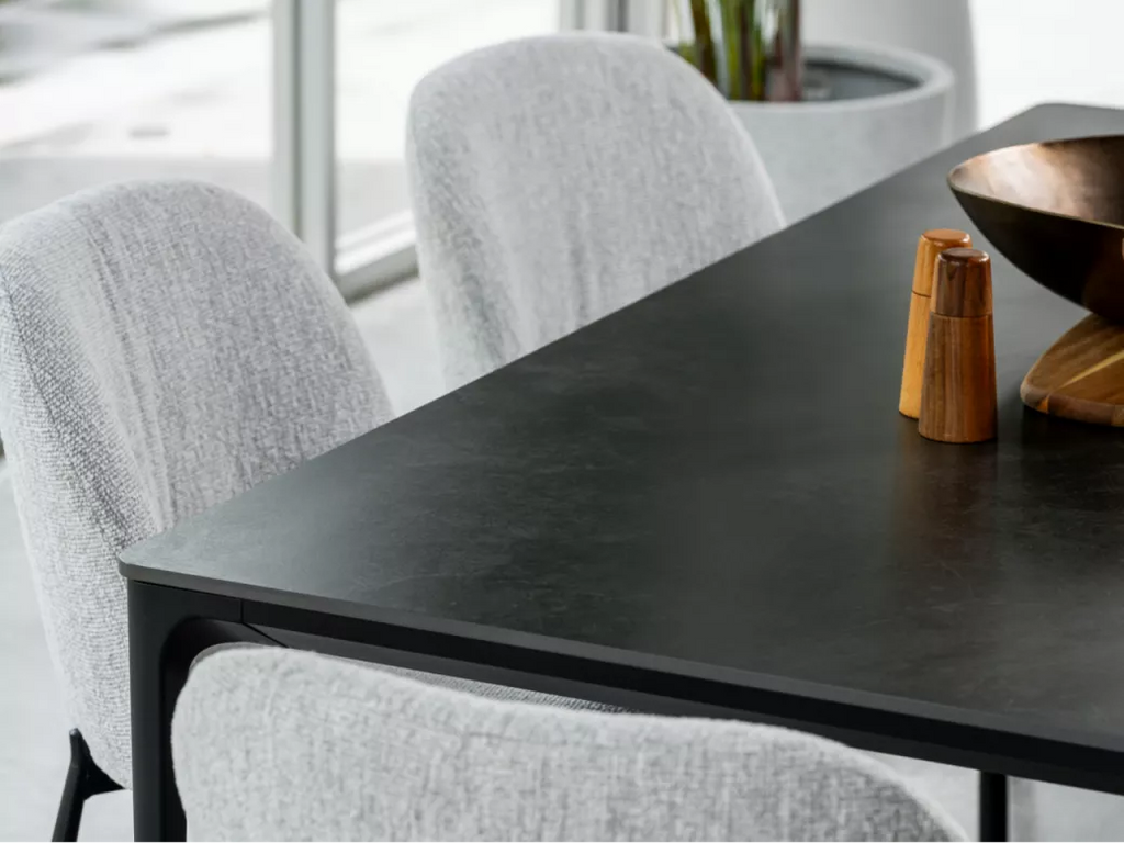 Magnate Dining Table Grey Stone Ceramic