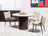 Sorrento Round Dining Table Bisque / Coffee