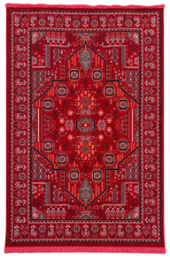 Red Lucky Matrix Rugs 12683
