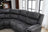 Fuji Fabric Sofa, 5 Seater Corner Recliner