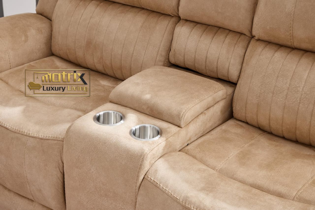 Fuji Fabric Sofa, 5 Seater Corner Recliner