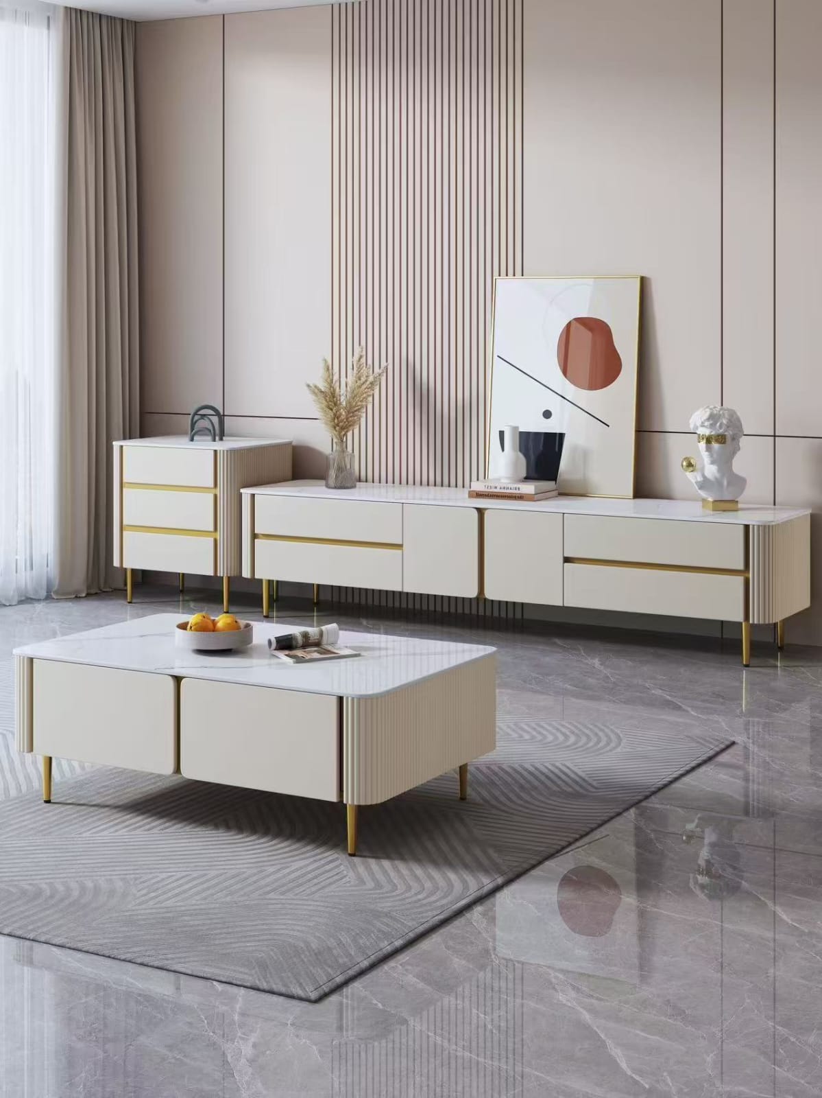 Living Room Set (Coffee Table + TV Stand) G3