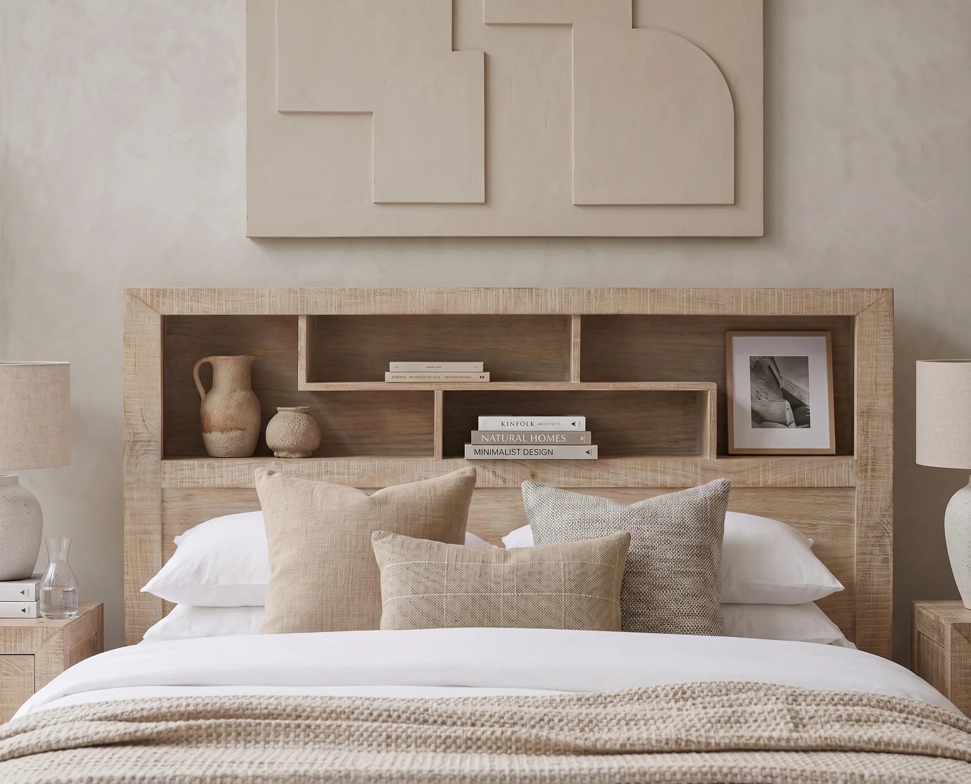 Lucas Bed 2 Drawer with Bookcase Headboard