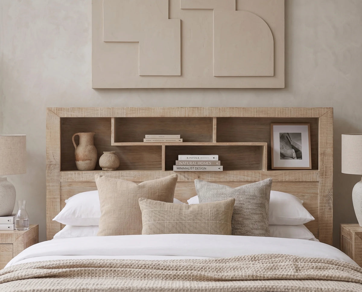 Lucas Bed 2 Drawer with Bookcase Headboard