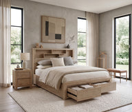 Lucas Bed 2 Drawer with Bookcase Headboard