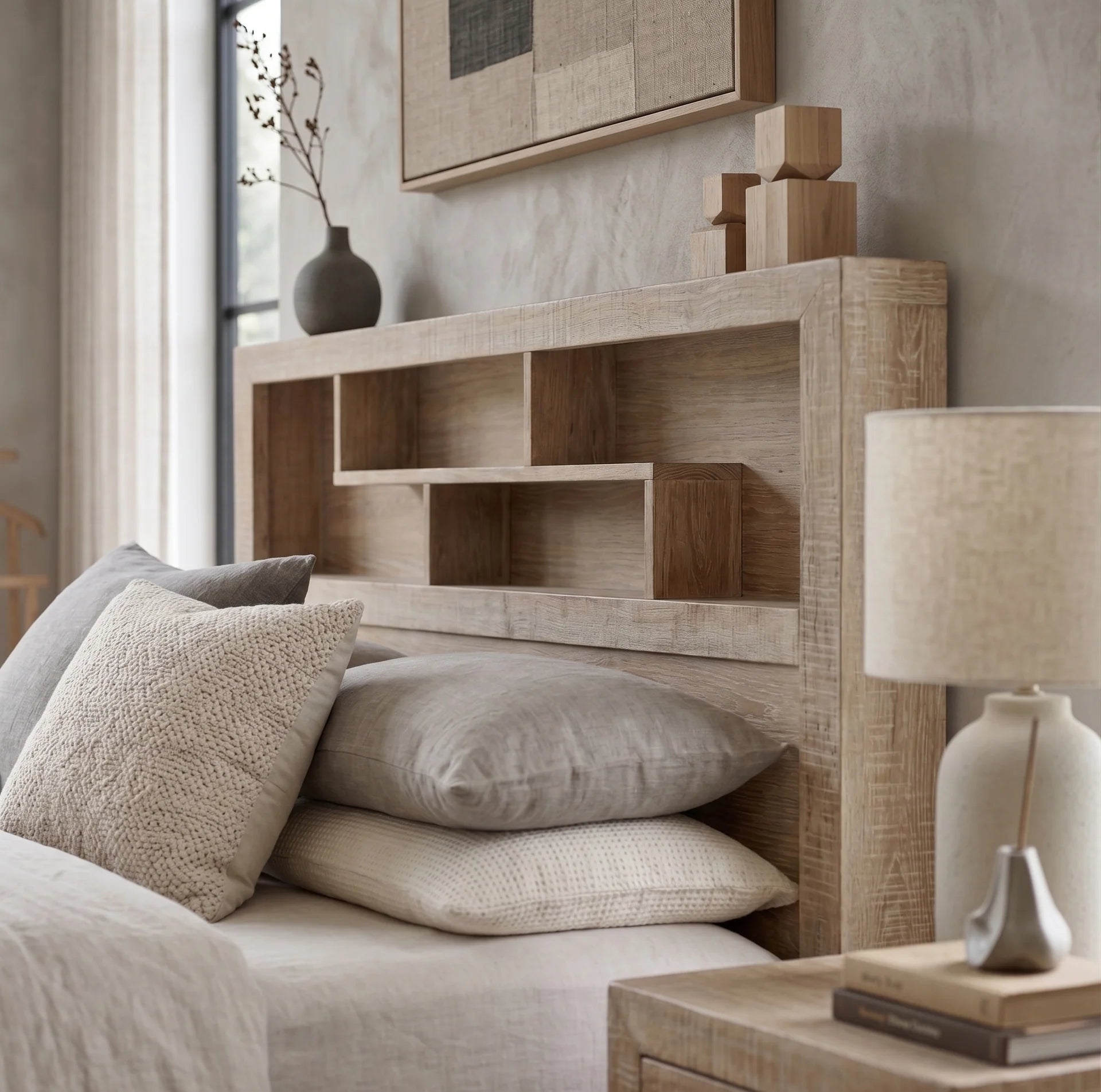 Lucas Bed 2 Drawer with Bookcase Headboard