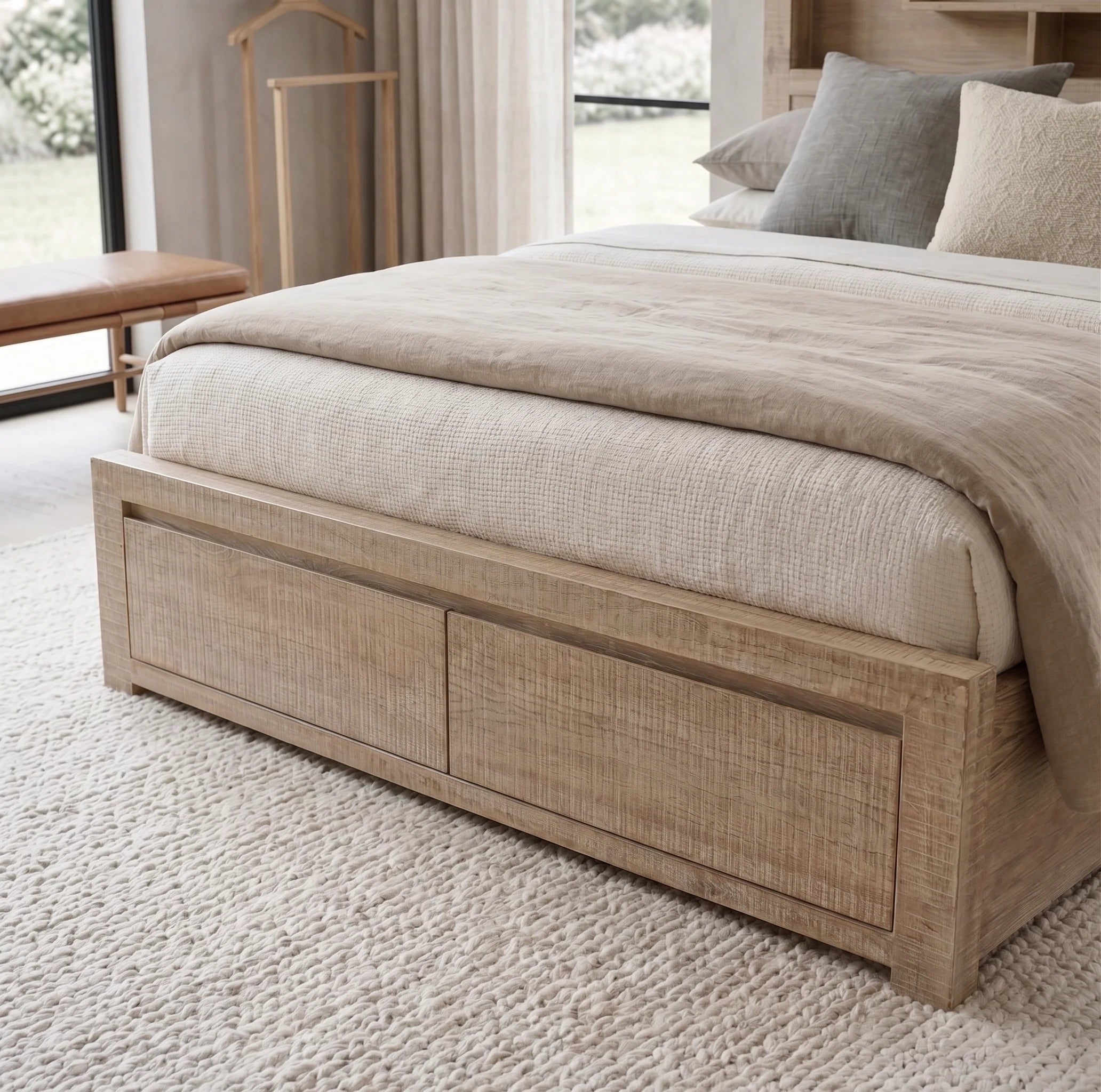 Lucas Bed 2 Drawer with Bookcase Headboard