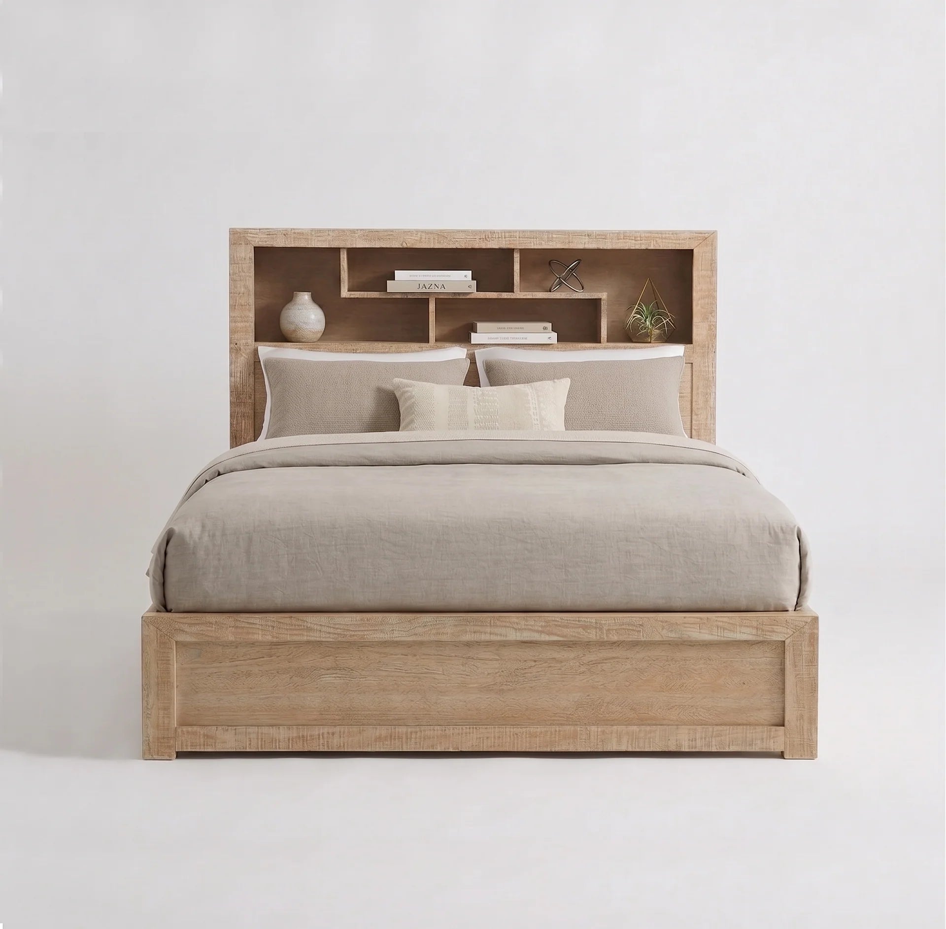 Lucas Bed 4 Drawer with Bookcase Headboard