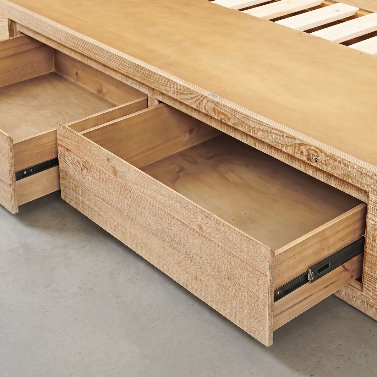 Lucas Bed 4 Drawer with Bookcase Headboard