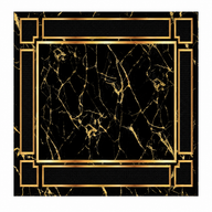 Luxury Black Marble Geometric Area Rug 10pcs 19967