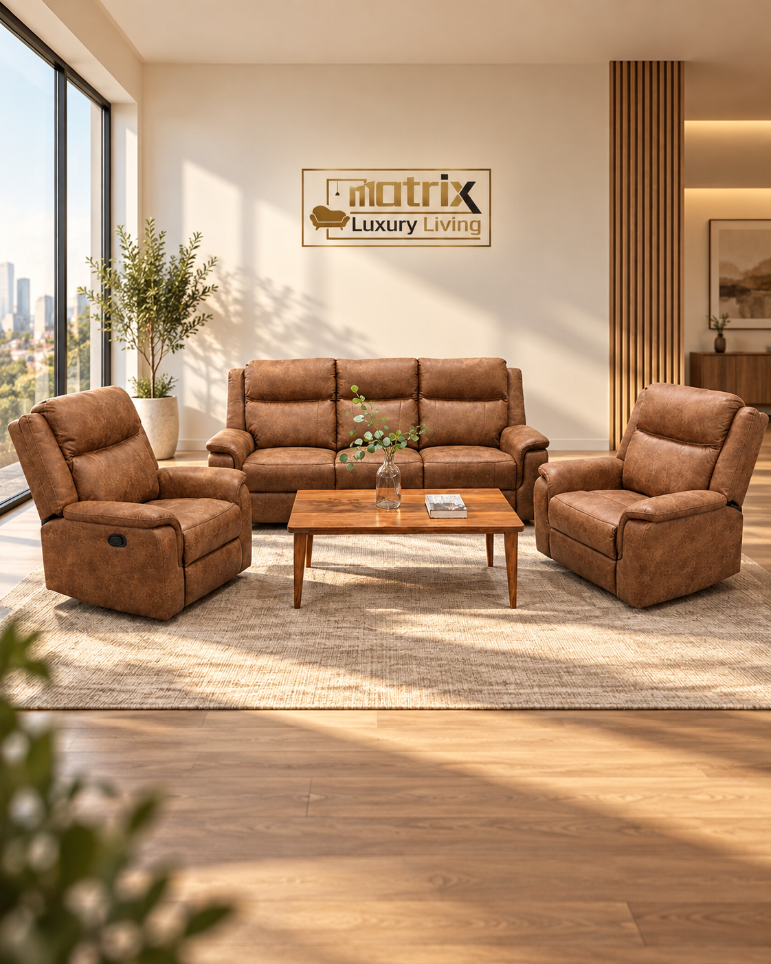 Asper Recliner Sofa Set
