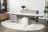 Messina Extension Dining Table Milan White Marble