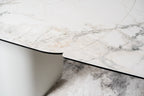 Messina Extension Dining Table Milan White Marble