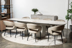 Messina Extension Dining Table Milan White Marble