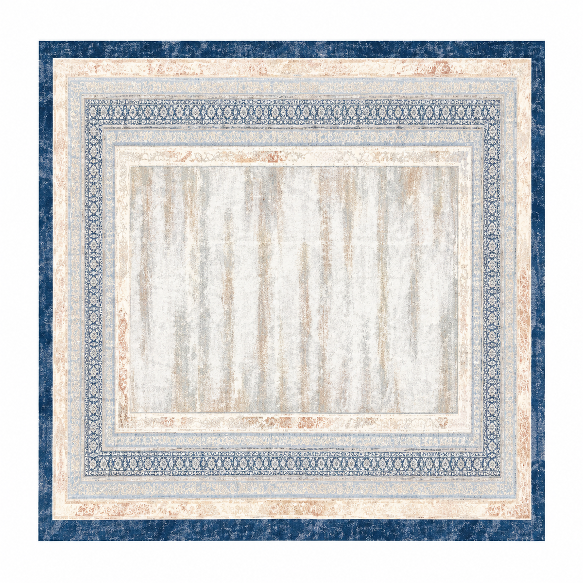 Navy Heritage Border Rug 19885