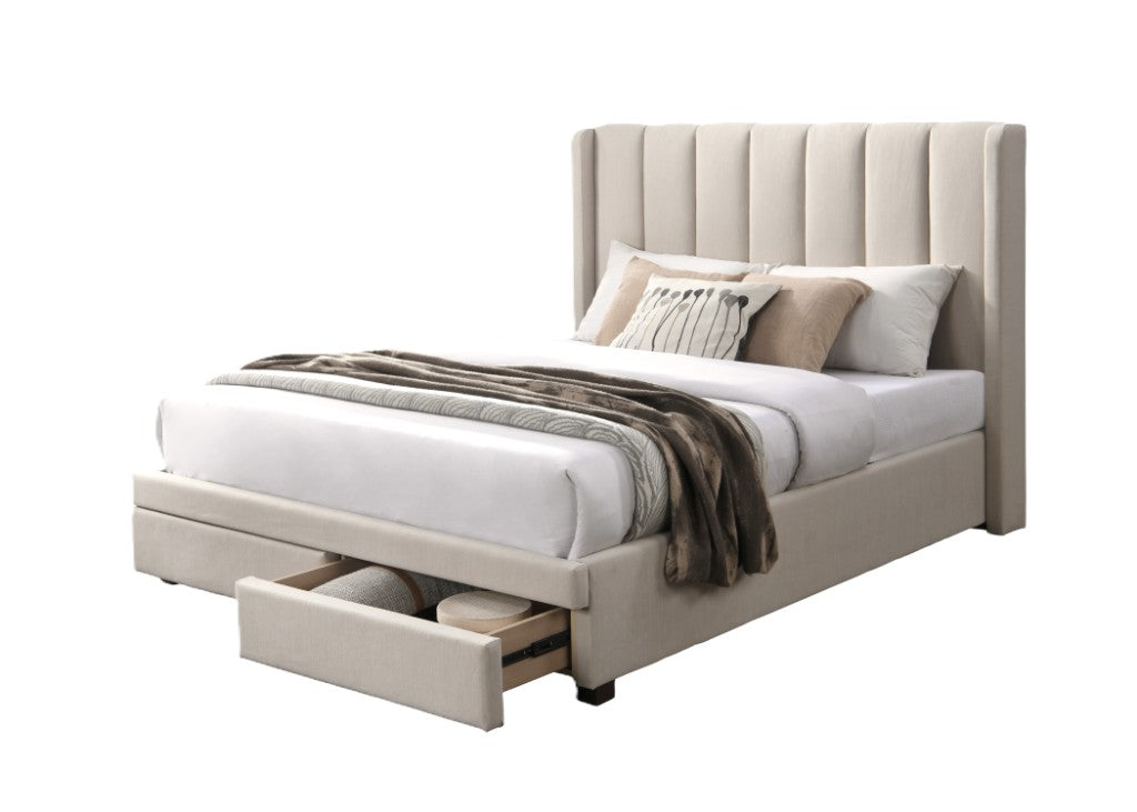 Perrisa King Bed with 2 Drawers