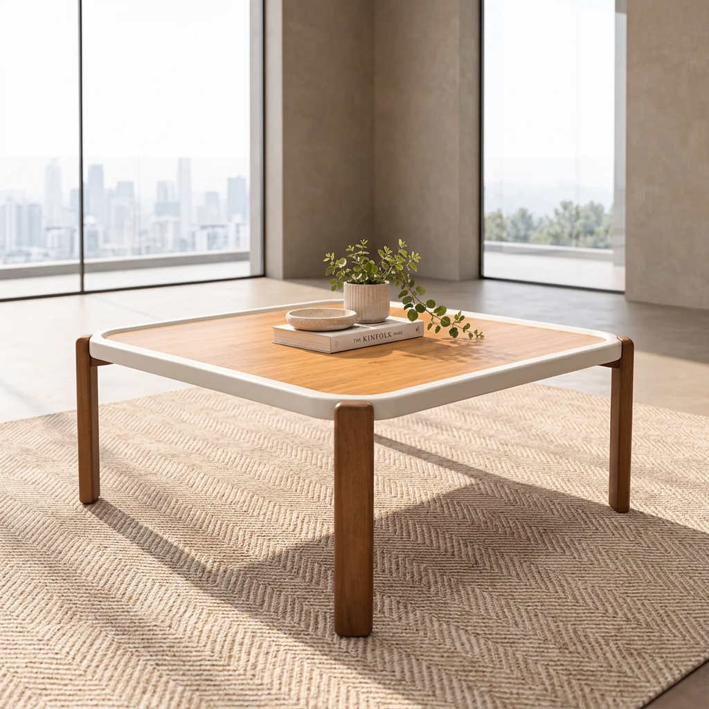 Square Wooden Coffee Table