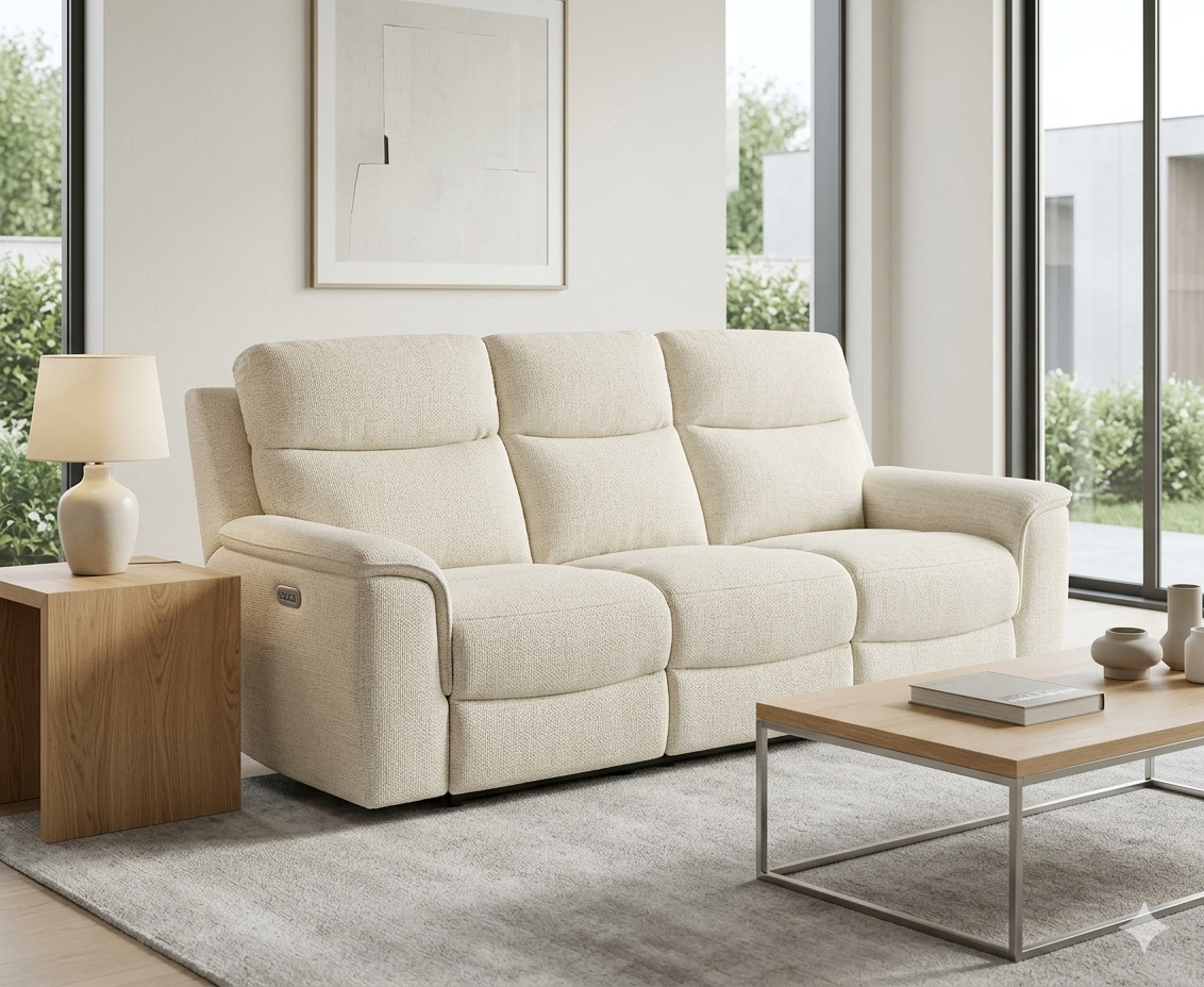 Vargo Fabric Sofa, 3+2+1 Seater Recliner