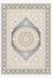 Royal Silver & Ivory Floral Medallion Area Rug 10pcs Rugs