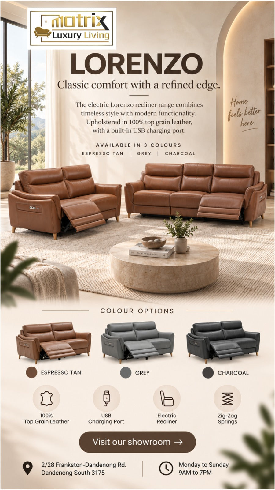 Lorenzo Recliner Sofa Set