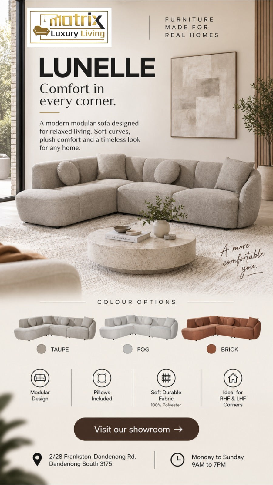 Lunelle Corner Sofa