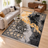 Cloudy Matrix Rugs 12661 styled as a 200 x 300 cm rug in a bright sitting room with a grey sofa and cognac armchair
