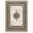 Cream Zhinus Rugs 12689, complete cream black and gold medallion rug in 200 x 300 cm proportions