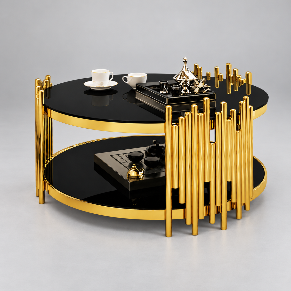 C1118 Glass Coffee Table in a clean studio setting