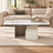 Messina Coffee Table Milan White Marble in a contemporary living room