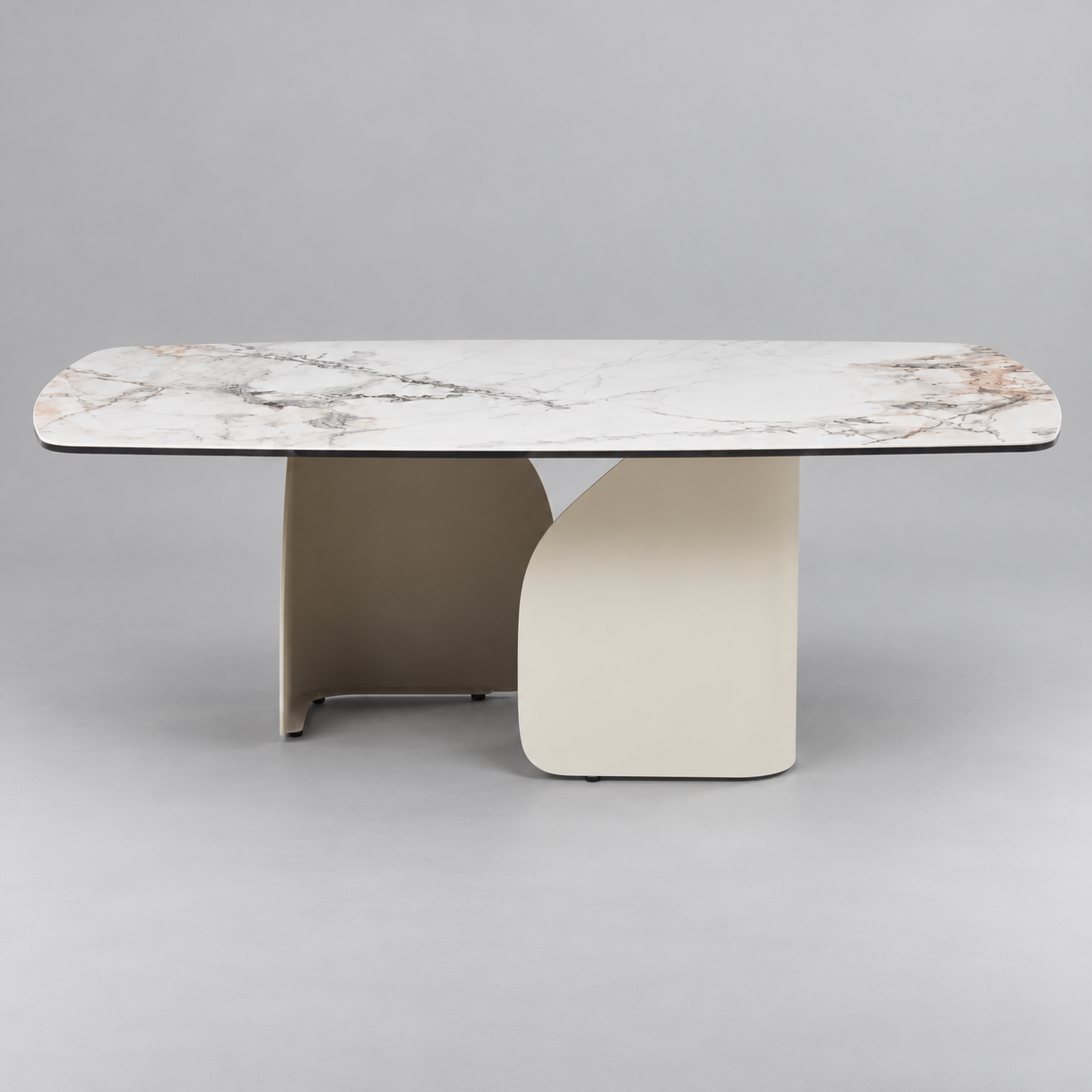 Messina Coffee Table Milan White Marble in a clean studio setting