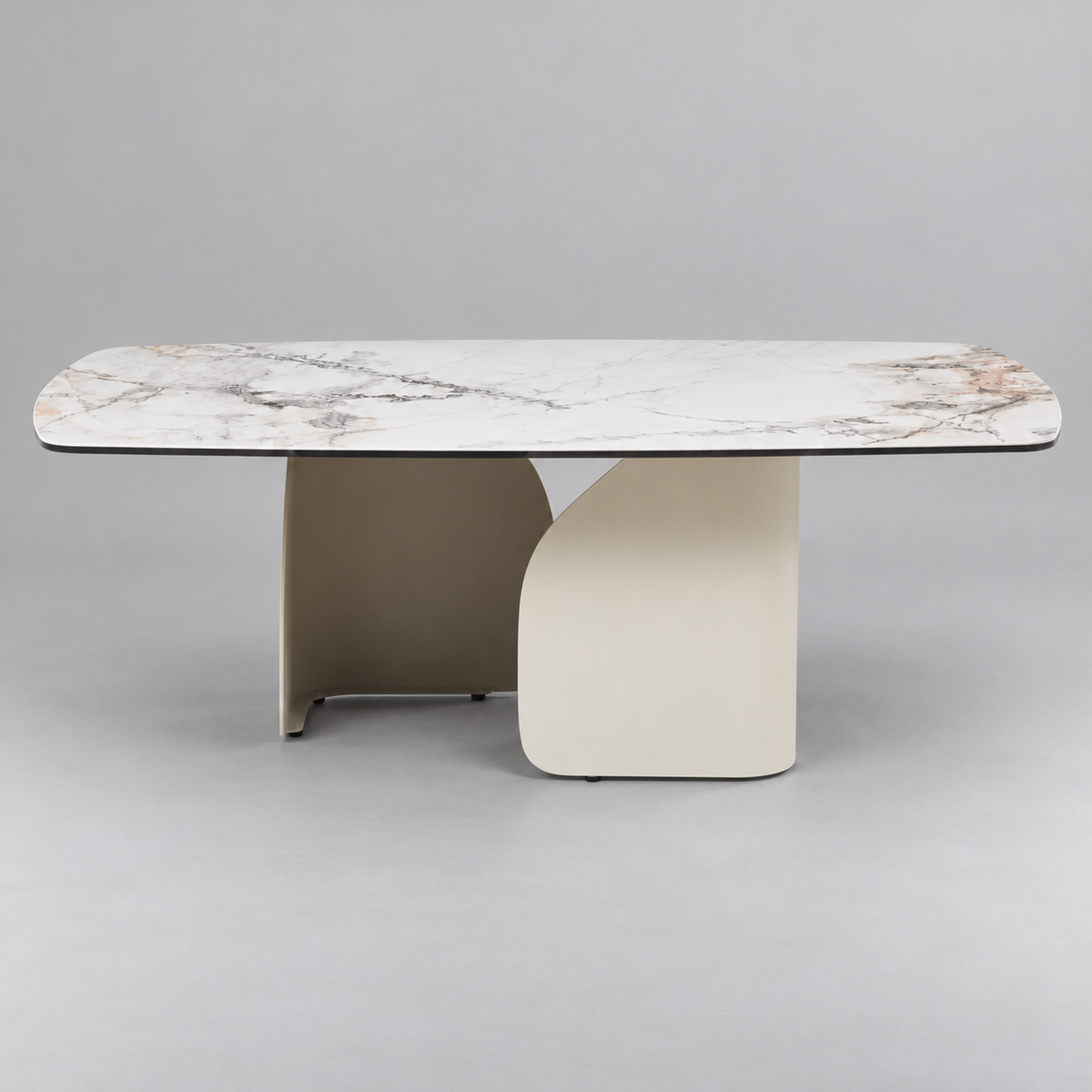 Messina Coffee Table Milan White Marble in a clean studio setting