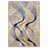 Turkish Matrix Rugs 12666, complete navy gold and ivory curved-line rug in 200 x 300 cm proportions