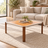 Square Wooden Coffee Table in a contemporary living room