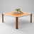 Square Wooden Coffee Table in a clean studio setting