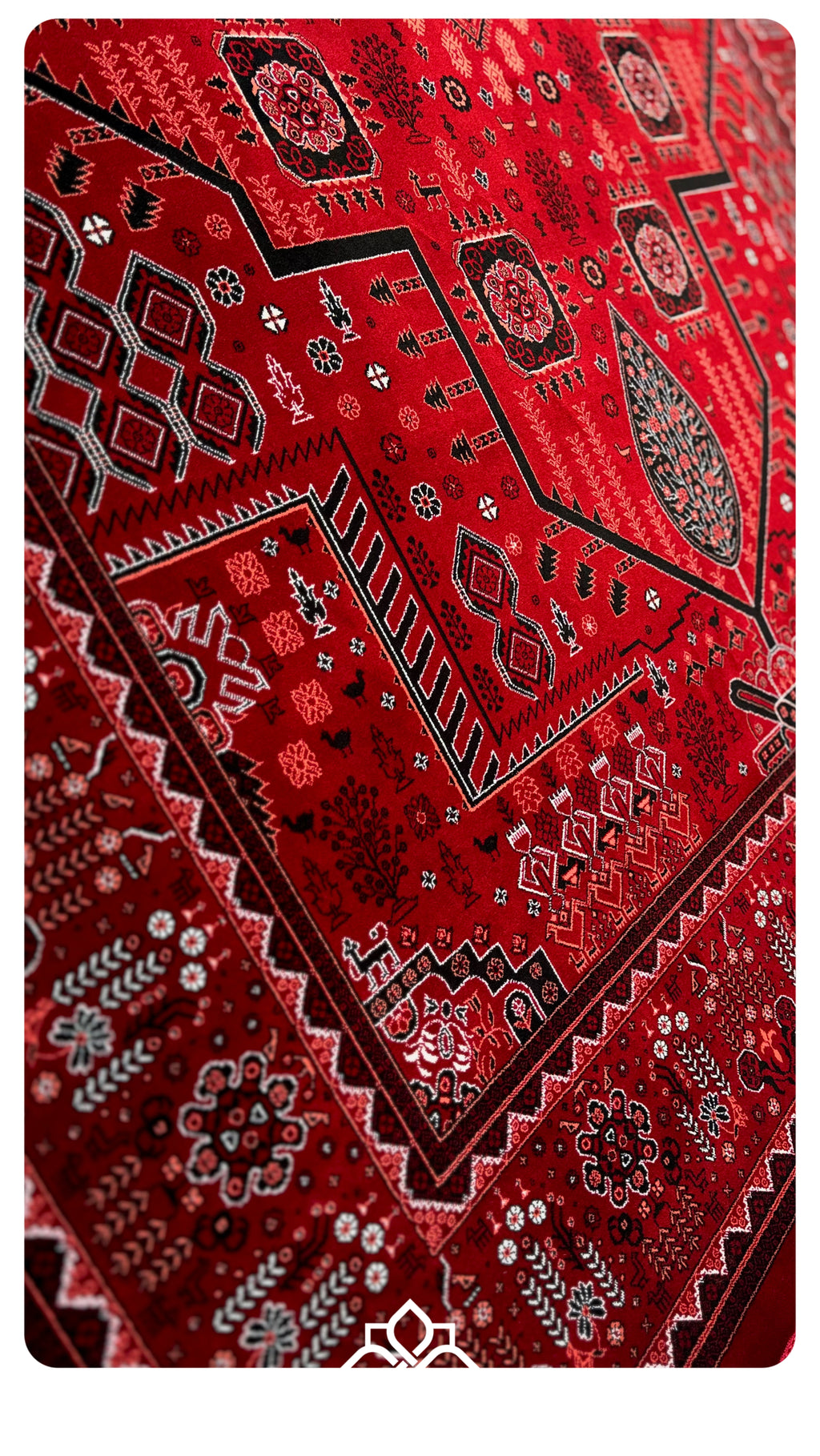Red Lucky Matrix Rugs 12683