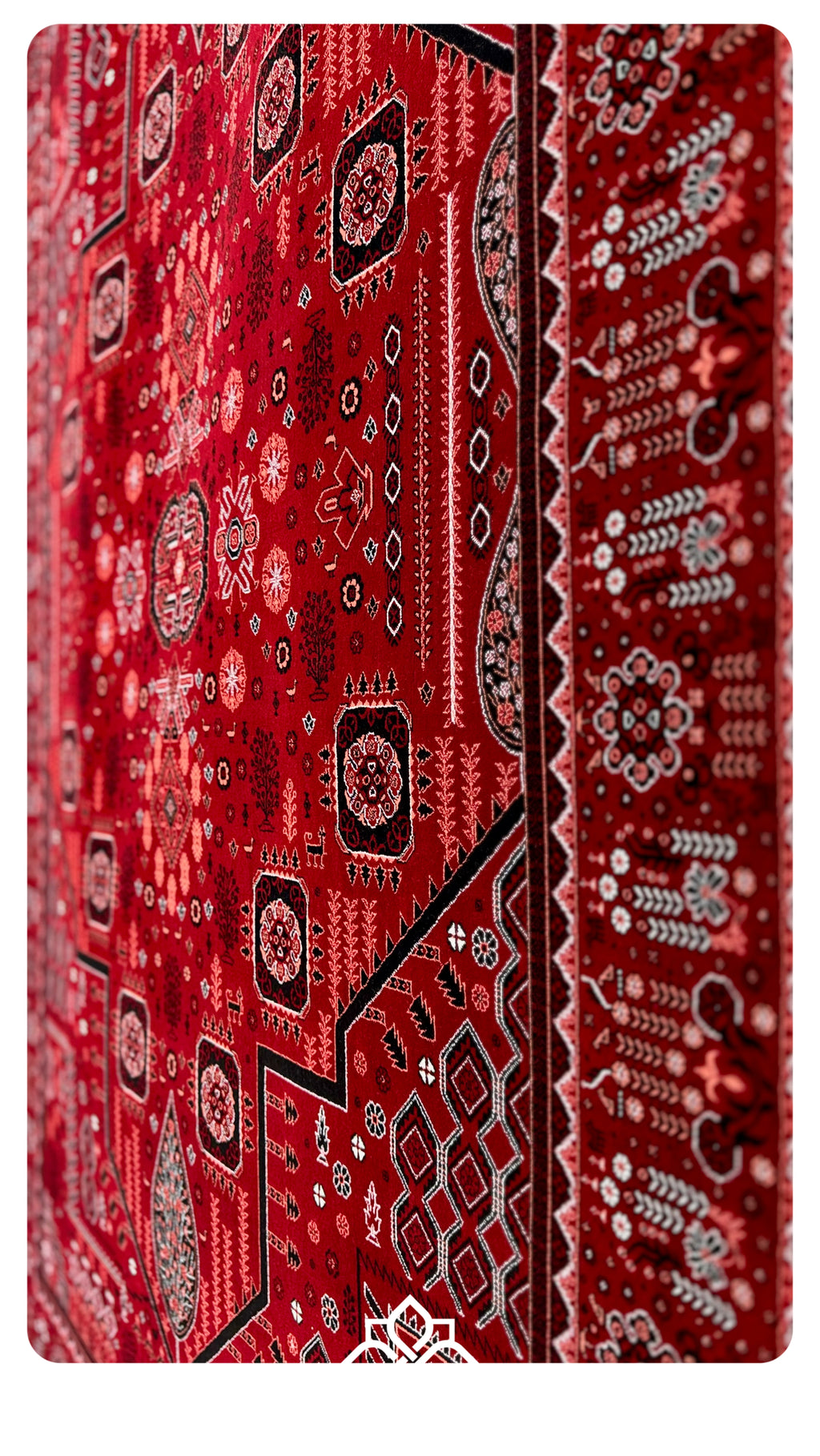 Red Lucky Matrix Rugs 12683