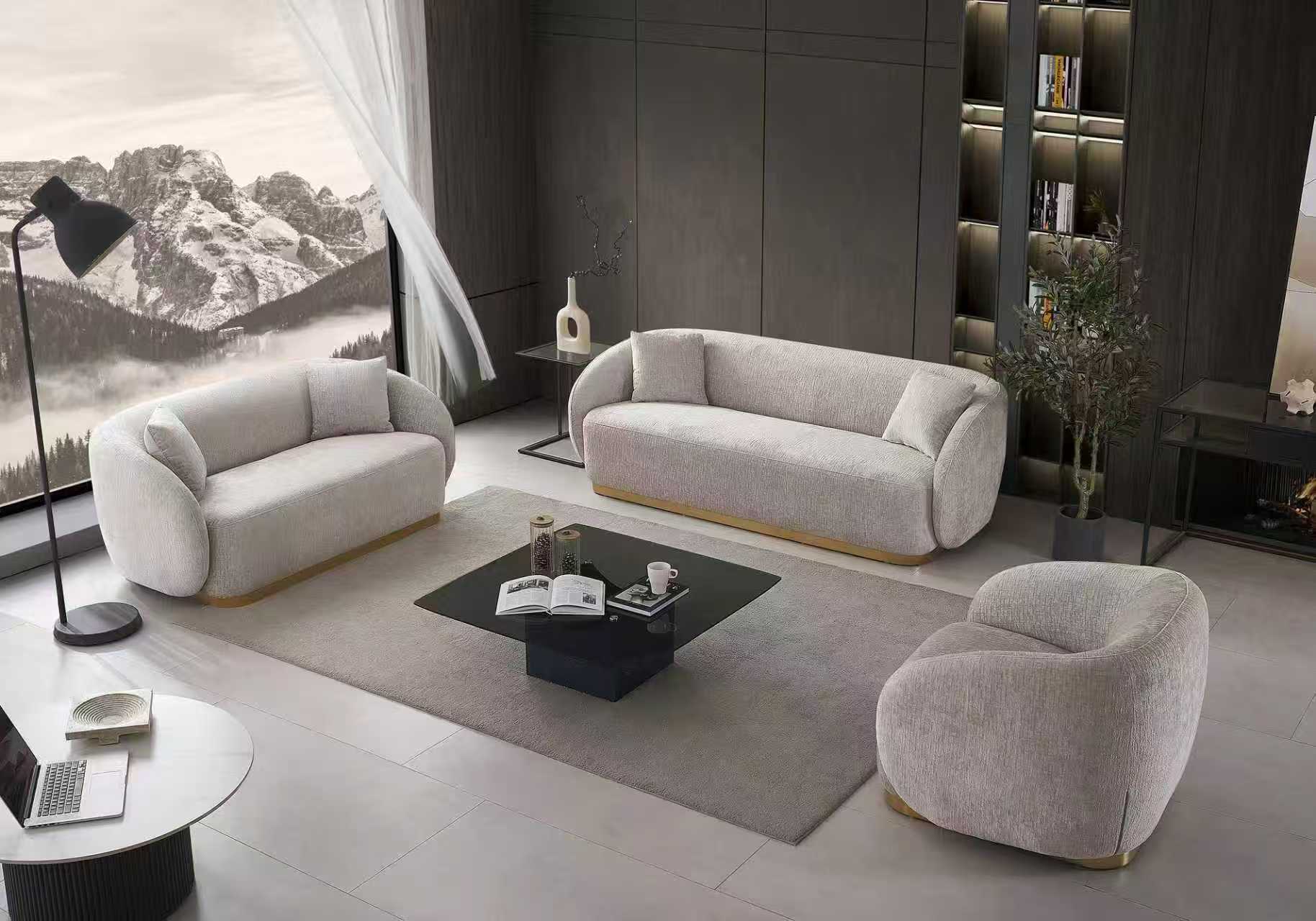 Viola Fabric Sofa, 3+3+1+1 Seater Turkish