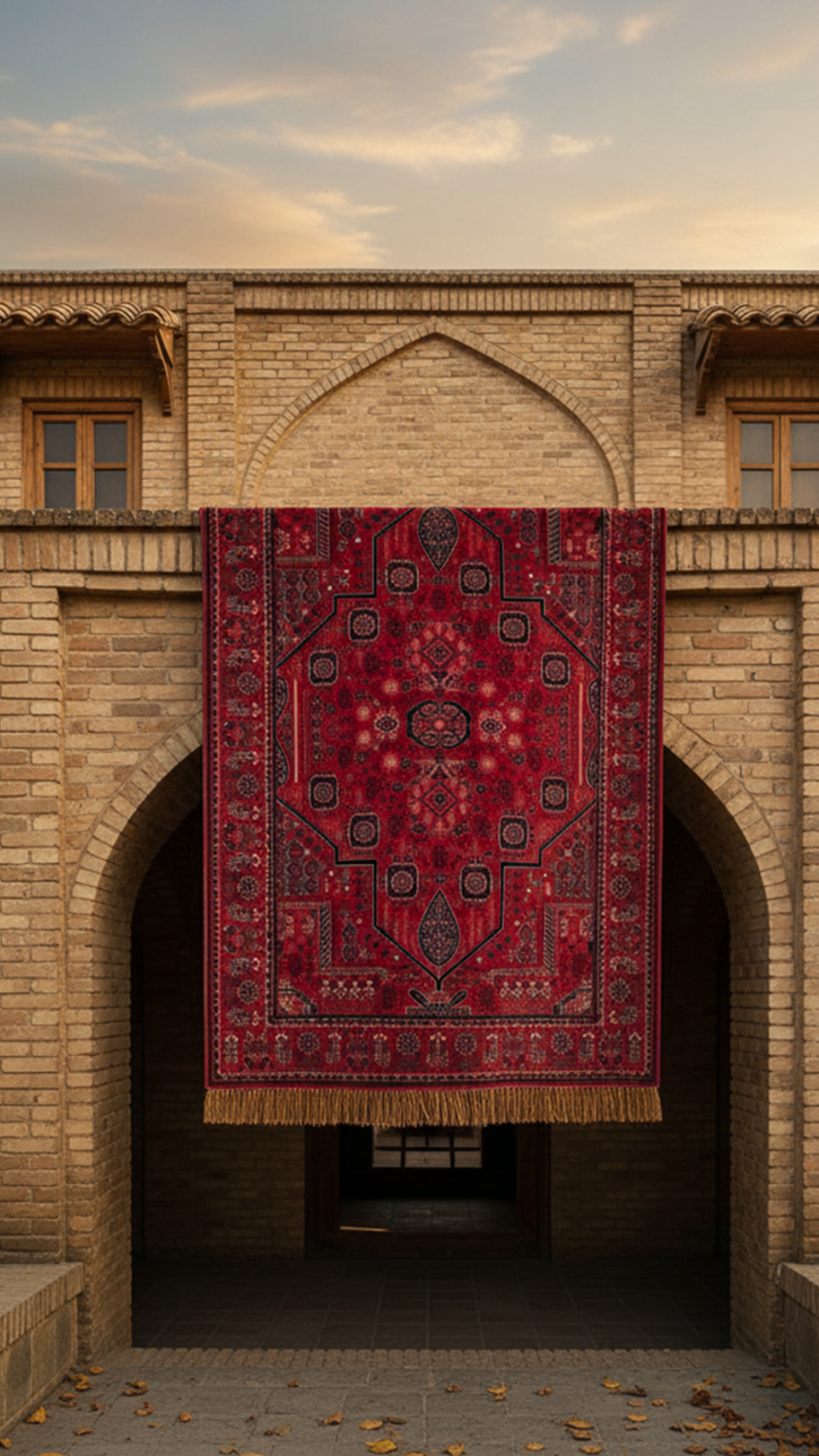 Red Lucky Matrix Rugs 12683