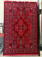 Red Lucky Matrix Rugs 12683