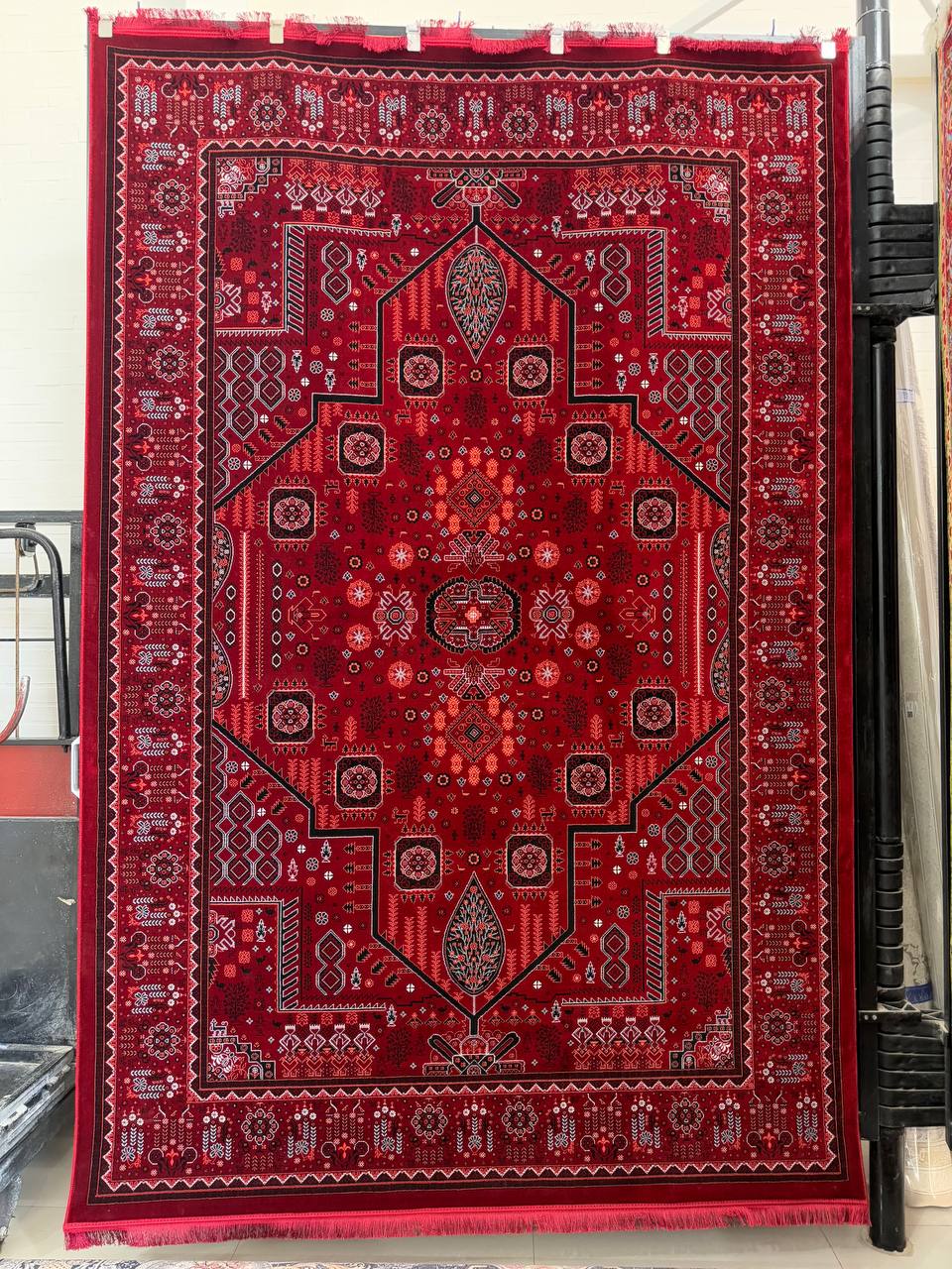 Red Lucky Matrix Rugs 12683