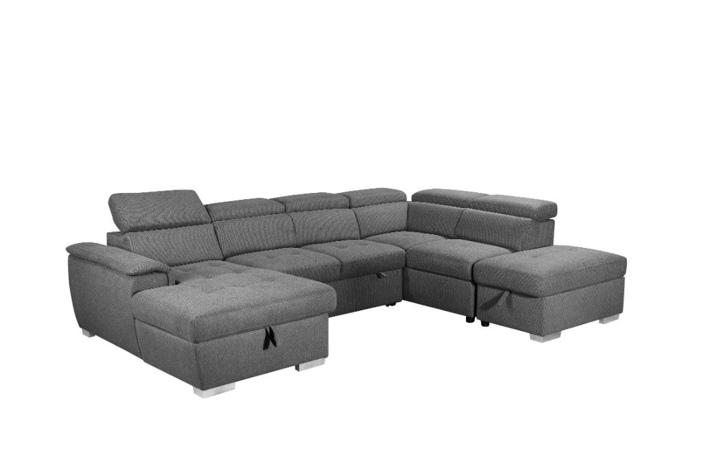 Jackson Fabric Sofa, 5 Seater Storage