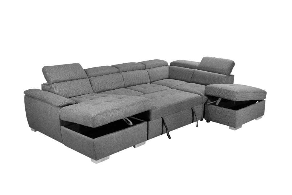 Jackson Fabric Sofa, 5 Seater Storage