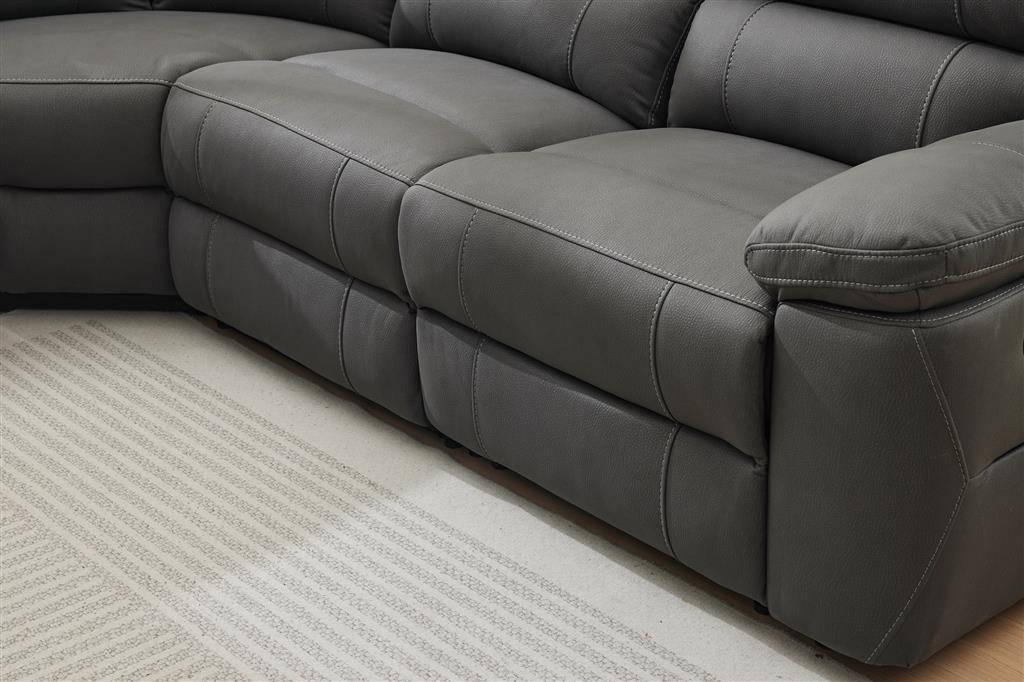Jersey Leather Sofa, 6 Seater Corner Recliner